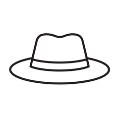 Black cowboy hat, a classic felt fashion accessory, isolated on white