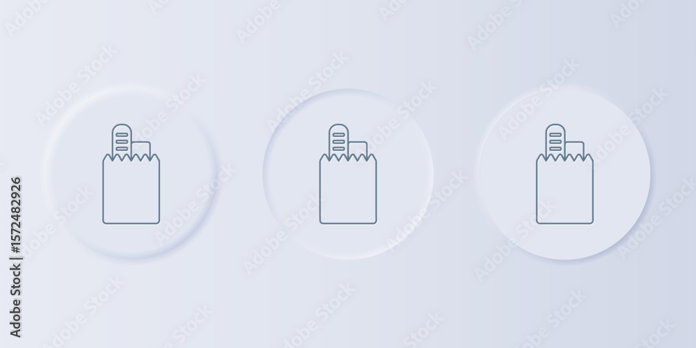 Wall mural grey online ordering and fast food delivery icon isolated on grey background. set icons in square bu