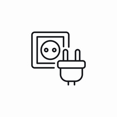 plug outlet icon sign vector