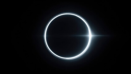 Obraz premium Circular, glowing ring on black background