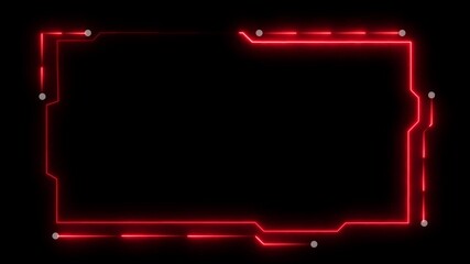Abstract futuristic background of whit glowing digital numbers. sci fi technology HUD UI picture frame. glowing neon border frame, 4k motion video. - Powered by Adobe