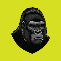 Gorilla Head Vector portrait