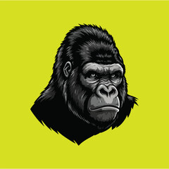 Gorilla Head Vector portrait
