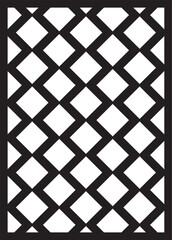 Fototapeta premium Geometric laser cut panel with diamond lattice pattern in crisscross style