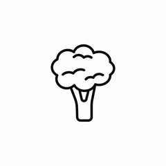 broccoli meal icon sign vector