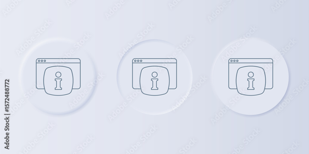 Fototapete grey computer monitor with text faq information icon isolated on grey background. frequently asked q