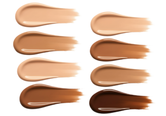 Foundation Color Swatches in Skin Tones