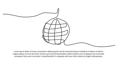 One line of disco ball light. Abstract minimal continuous line.