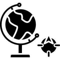 Geography Globe glyph icon