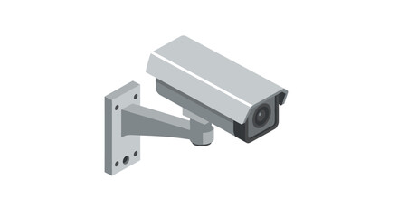 Modern 3d isometric surveillance camera on wall