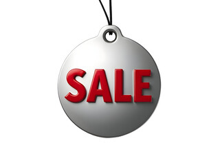 Red Sale Price Tags Hanging for Shopping and Retail Offer Design