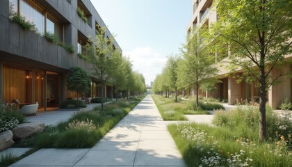 Modern Architectural Design Sustainable Urban Pathway