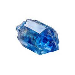Fototapeta premium blue crystal gemstone isolated on a transparent background, in a PNG format