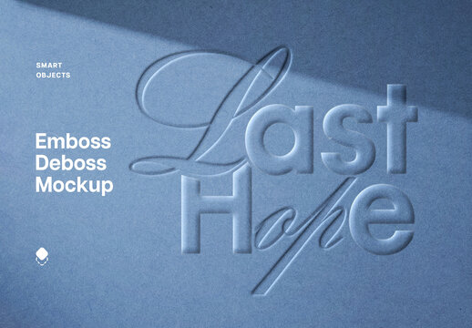 Pressed Paper Debossing & Embossing Mockup