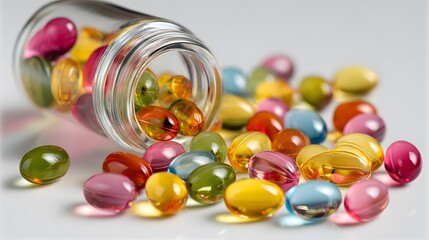 jelly beans in a glass jar