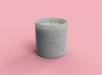 pink candle holder