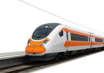 Fototapeta premium Modern HighSpeed Train at the Platform A Glimpse of Efficient Rail Travel