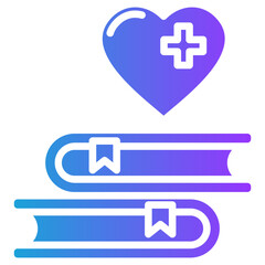 Health Education glyph gradient icon