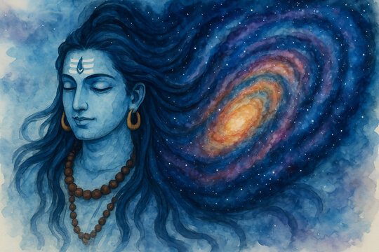 Mahadev illustration for Shivratri, Lord Shiva and Shivling illustration 