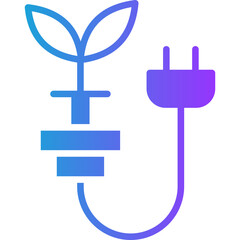 Green Energy lineal color icon