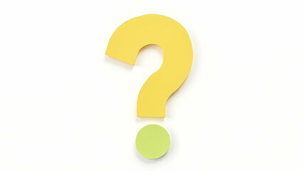 Question icon A stylized question mark formed using sticky notes, designed in a organizational style, captured in sticky layout view on a pure white background (2)