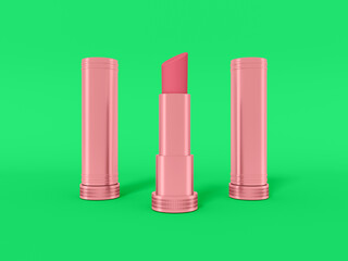 red lipstick isolated on white