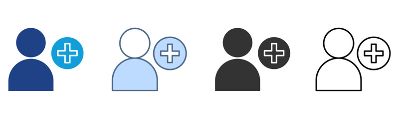 Obraz premium Patients Icon Set Multiple Style Collection