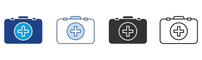 Aid Icon Set Multiple Style Collection