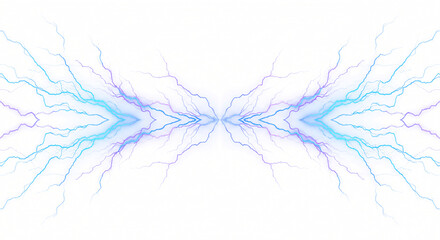 Abstract Blue and Purple Lightning Bolt Fractal Design.