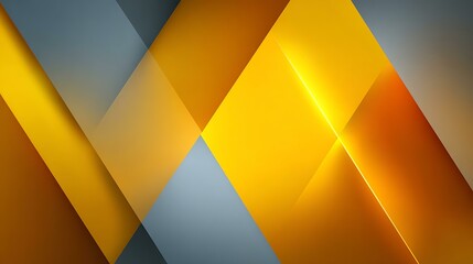 A vibrant abstract background composed of overlapping, translucent diagonal planes in a gradient from bright lemon yellow to deep goldenrod Gradient and Luminous Abstracts Modern Geometric 