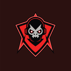 Aggressive Gaming Mascot Logo – Ninja Warrior with Gun | E sports Team, Streaming & YouTube Branding sport, emblem, mascot, team, badge, logotype, design, club, game, graphic