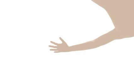 The Human Element: Minimalist Motion and Emotion floating and reaching through the Light