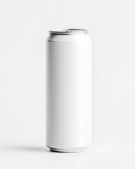 Sleek minimalistic design of a tall white aluminum beverage can mockup