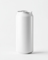 Large tall aluminum can mockup with minimalistic design and studio lighting