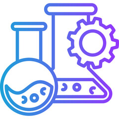 Science Management line gradient icon