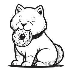 A whimsical cartoon lion vector illustration with an abstract floral background perfect for children's coloring books