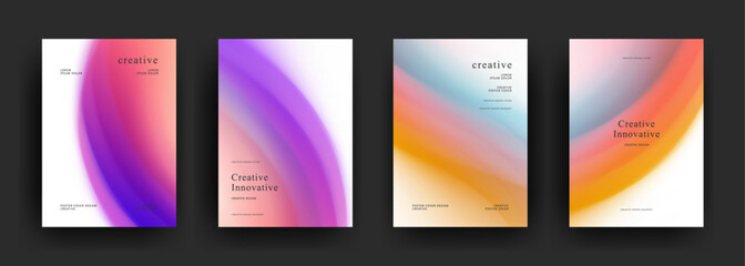 abstract gradient background template vector. trendy Minimalist style posters with dark concept. Modern wallpaper design for social media, brochure, flyer, banner