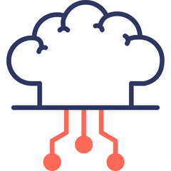 Artificial Intelligence mixed color icon