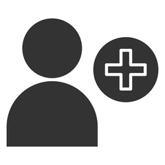Patients Glyph Icon Element For Design