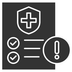 Claims Glyph Icon Element For Design