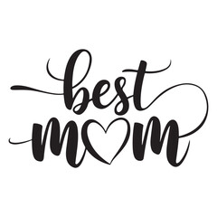 Best mom script with heart calligraphy love