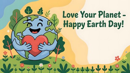Fototapeta premium Happy Earth Day – Save Our Planet Poster Design