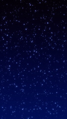 night sky blue shiny stars glittering and glowing , starry space science and new year and christmas,vertical social media background	