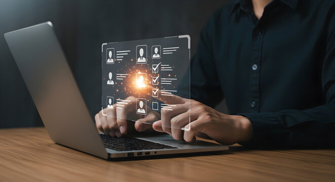 Digital Work From Home Process with Technology