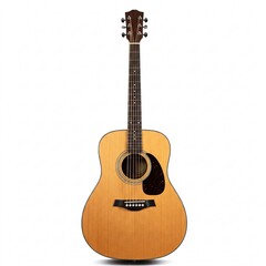 Obraz premium Acoustic guitar isolated on a white