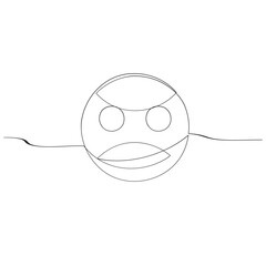 Continuous one line drawing laughing face. World laughter day concept. Single line draws design vector graphic illustration