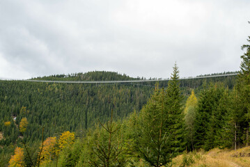 Sky Bridge 721 in Dolní Morava, Czechia, spanning forested valley