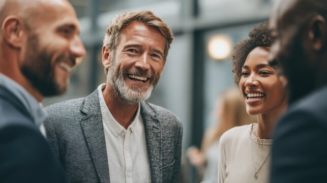 Casual networking means meeting peers comfortably, sharing ideas and contacts in a stress-free, approachable setting.
