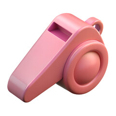 3D Plastic Pink Sports Whistle Icon