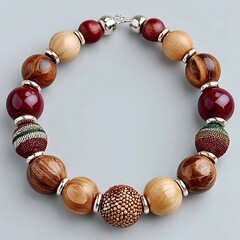 Mixed texture beads in circular arrangement high resolution picture